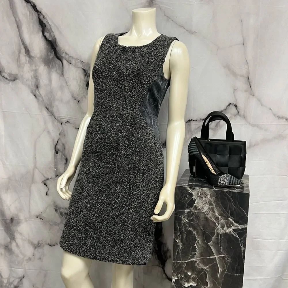 * Elie Tahari charcoal tweed dress